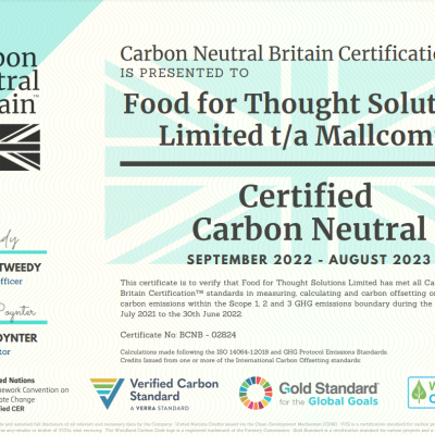 Carbon neutral certificate 2022